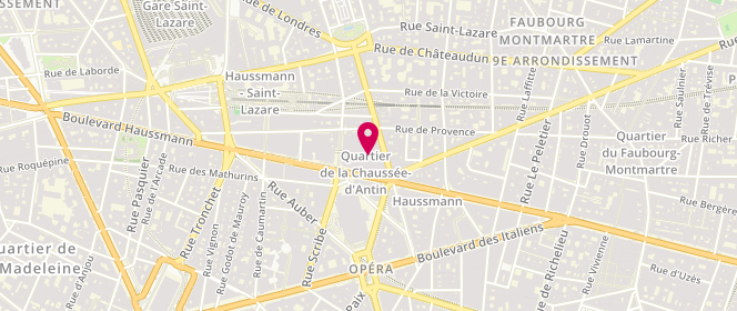 Plan de La Petite Etoile, 40 Boulevard Haussmann, 75009 Paris