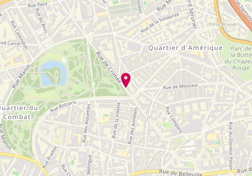 Plan de Cyclamelle - showroom sur rendez-vous, 50 Rue de Crimée, 75019 Paris