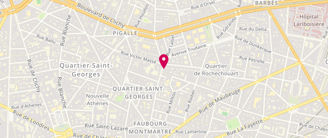 Plan de Des Petits Hauts, 54 rue des Martyrs, 75009 Paris