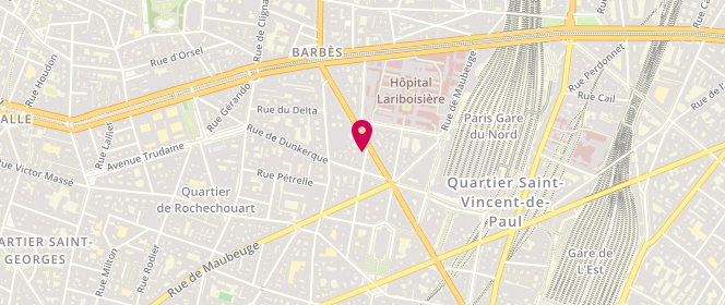 Plan de Le Principesse, 29 Bis Rue de Rocroy, 75010 Paris