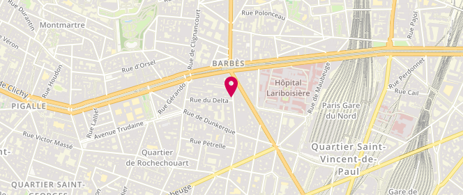 Plan de La Rose Blanche, 183 Rue du Faubourg Poissonnière, 75009 Paris