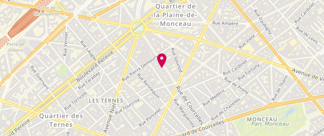 Plan de Marie Sixtine, 113 Rue de Courcelles, 75017 Paris