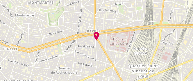 Plan de Au Palais de l'Homme, 153 Boulevard de Magenta, 75010 Paris