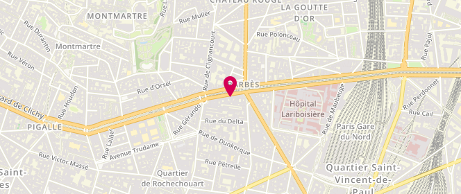 Plan de Calber, 7 Blvd Marguerite de Rochechouart, 75009 Paris