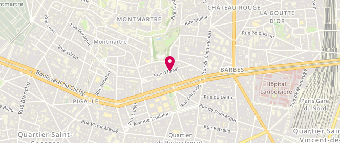 Plan de Disteph, 27 Rue Orsel, 75018 Paris