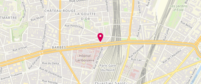 Plan de Knouzi Karyma, 6 Rue de Chartres, 75018 Paris