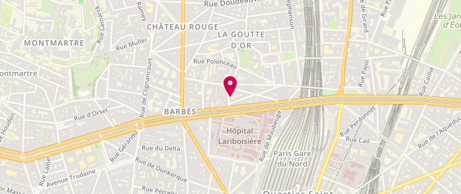 Plan de Au Coeur du Maghreb, 6 Rue Caplat, 75018 Paris