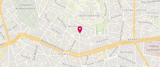 Plan de Chinemachine, 100 rue des Martyrs, 75018 Paris