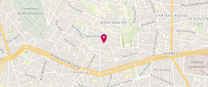 Plan de Mademoiselle Pimpante, 17 Rue la Vieuville, 75018 Paris