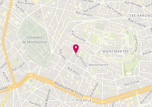 Plan de Lab30, 30 Rue Durantin, 75018 Paris