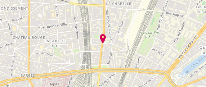 Plan de Boutique Azimi, 34 Rue Marx Dormoy, 75018 Paris