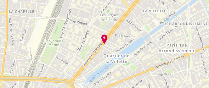 Plan de Boutique Falie, 52 avenue de Flandre, 75019 Paris