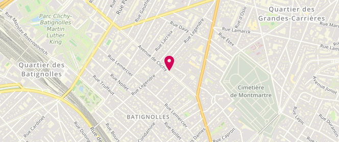 Plan de Bron Habilleur, 92 Avenue Clichy, 75017 Paris