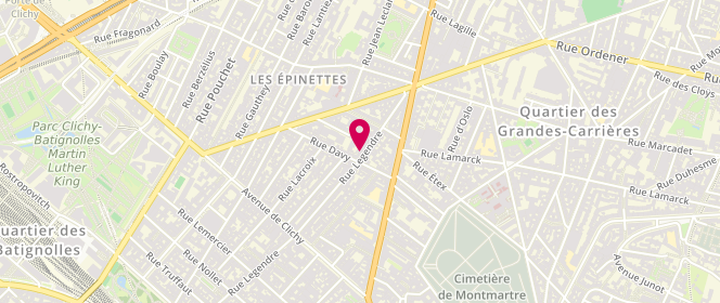 Plan de L'Univers du caftan, 165 Rue Legendre, 75017 Paris