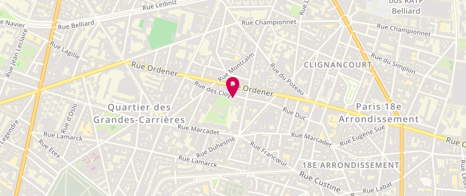 Plan de Bacha Paris, 23 Rue des Cloys, 75018 Paris