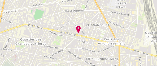 Plan de C'belle, 59 Rue Duhesme, 75018 Paris