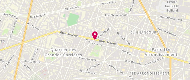 Plan de Mégalots, 155 Rue Ordener, 75018 Paris