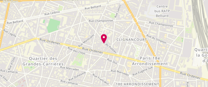 Plan de Boline, 25 Rue Poteau, 75018 Paris