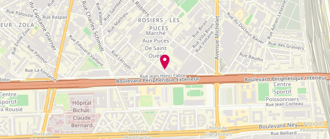 Plan de Puces de Clignancourt - Marché Malik, 53 Rue Jules Vallès, 93400 Saint-Ouen-sur-Seine