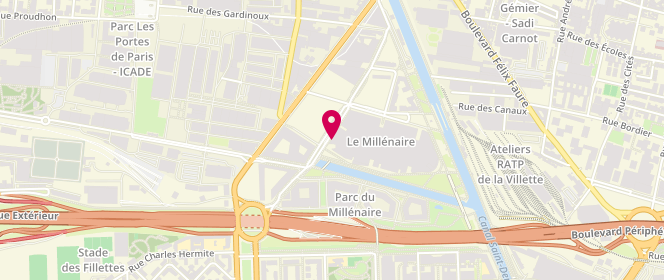 Plan de Jd Sports, Centre Commercial le Millenaire
23 Rue Madeleine Vionnet, 93300 Aubervilliers