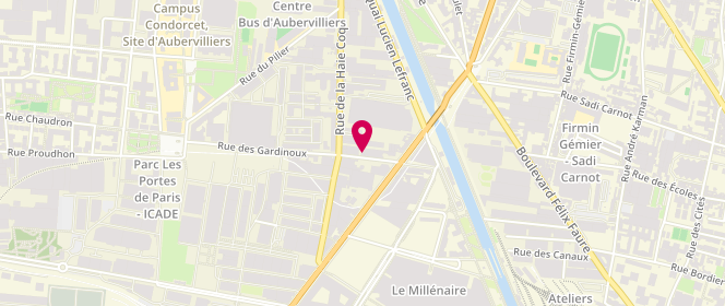 Plan de Aarhon, 8 Rue des Gardinoux, 93300 Aubervilliers