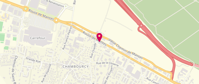 Plan de Jules Brice, Centre Commercial Carefour Chambourcy Route Mantes, 78240 Chambourcy