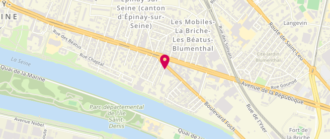 Plan de Ratna Textiles, 53 Boulevard Foch, 93800 Épinay-sur-Seine