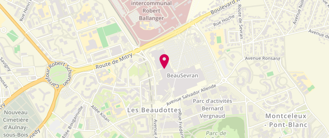 Plan de Delaveine, Centre Commercial Carrefour Beausevran
Route des Petits Ponts, 93270 Sevran