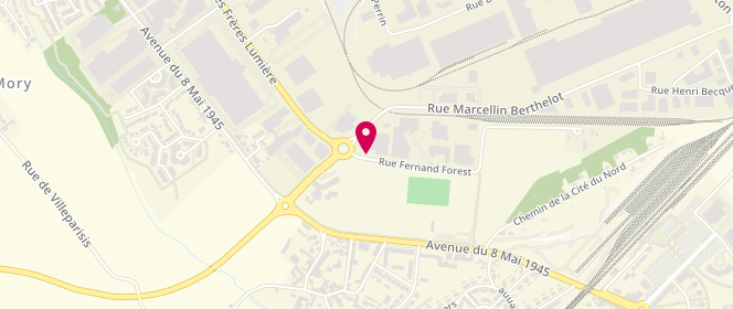 Plan de Cuirco Diffusion, 1 Rue Fernand Forest, 77290 Mitry-Mory