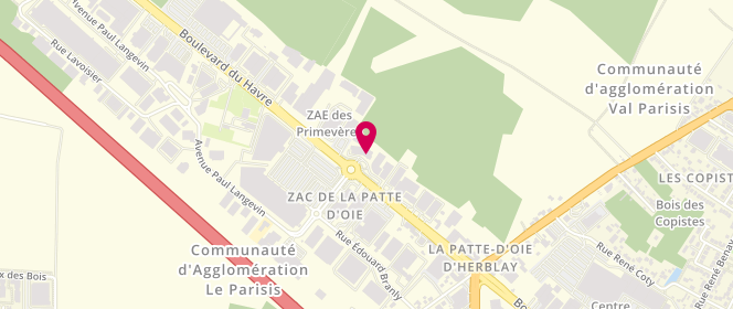 Plan de La Halle Chaussures & Maroquinerie, Zone Aménagement de la Pate d'Oie
248 Boulevard du Havre, 95220 Herblay-sur-Seine