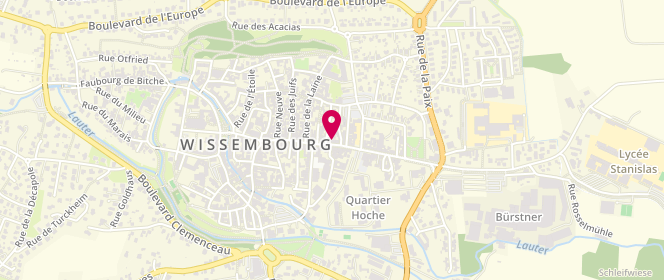 Plan de Waechter Lingerie, 45 Rue Nationale, 67160 Wissembourg