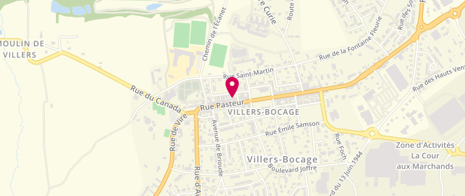 Plan de Paillettes & Grenadine, 5 Rue Pasteur, 14310 Villers-Bocage