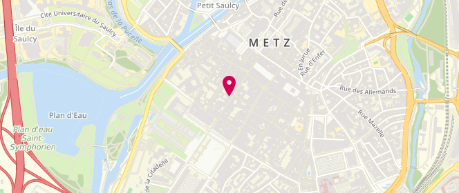 Plan de Gérard Darel, 13 Rue des Clercs, 57000 Metz