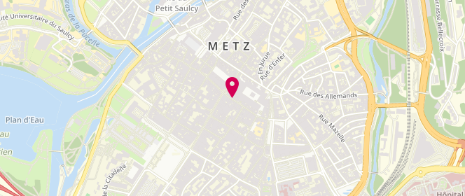 Plan de Geox, 12 Rue de la Tête d'Or, 57000 Metz