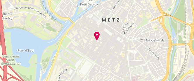 Plan de Petit Bateau, 8 Rue des Clercs, 57000 Metz