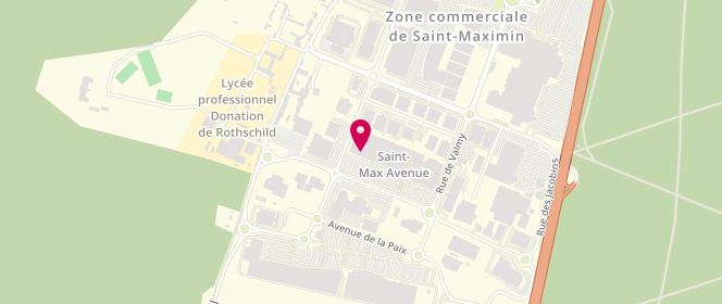 Plan de Rouge Gorge Lingerie, Centre Commercial Saint Max Avenue Bâtiment
4 Rue de la Marseillaise, 60740 Saint-Maximin