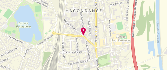 Plan de Miss Lingerie, 25 Rue de la Gare, 57300 Hagondange