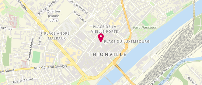 Plan de Mercerie Bonneterie Guth, 38 Rue de l'Ancien Hôpital, 57100 Thionville