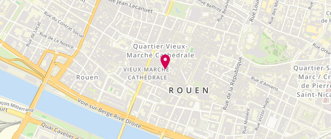 Plan de Jolies Râleuses, 9 Rue Thouret, 76000 Rouen