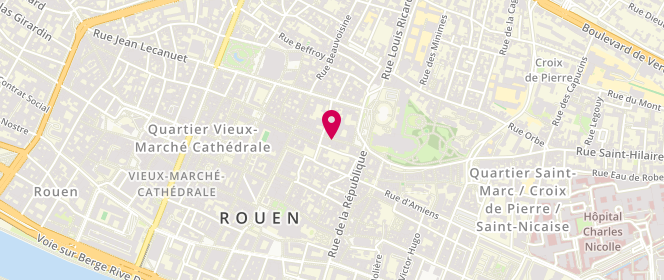 Plan de La Boutique Autrement, 19/21 Rue de l'Hôpital, 76000 Rouen