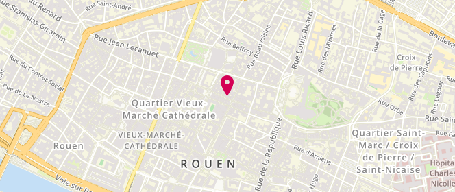 Plan de Faguo, 14 Rue Ganterie, 76000 Rouen