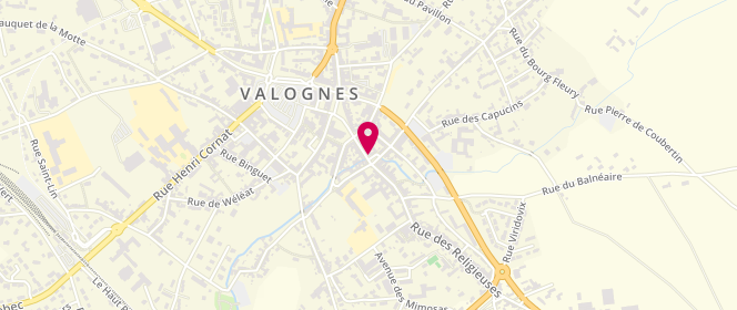 Plan de Nat' Boutique, 15 Rue des Religieuses, 50700 Valognes