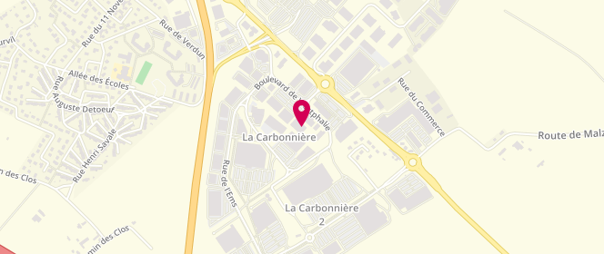 Plan de La Halle Chaussures & Maroquinerie, Zone Aménagement la Carbonniere
931 Boulevard de Westphalie, 76360 Barentin