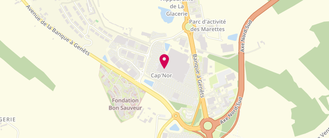 Plan de Devred, Centre Commercial Cotentin avenue de la Banque à Genêts, 50470 Cherbourg-en-Cotentin