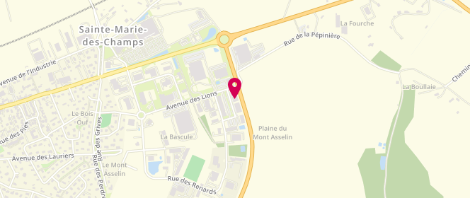 Plan de Eurocouture, Rue du Commerce, 76190 Sainte-Marie-des-Champs