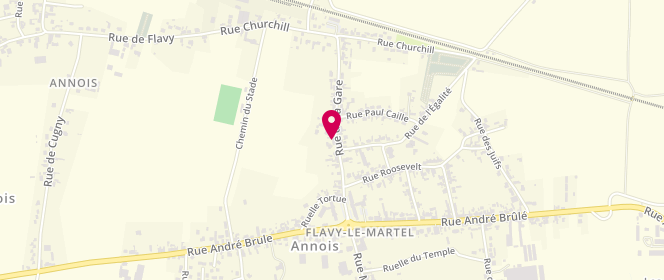 Plan de BAURIN-Marest Maryline, 27 Rue de la Gare, 02520 Flavy-le-Martel