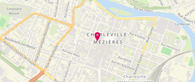 Plan de YERNAUX Gérard, 12 Rue du Théatre, 08000 Charleville-Mézières