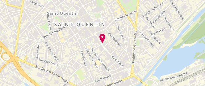 Plan de Initiales, 33 Rue d'Isle, 02100 Saint-Quentin