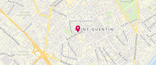 Plan de Les Saintes Cheries, 38 Bis Rue Emile Zola, 02100 Saint-Quentin