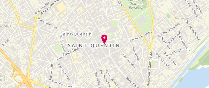 Plan de Caroll, 18 Rue des Toiles, 02100 Saint-Quentin